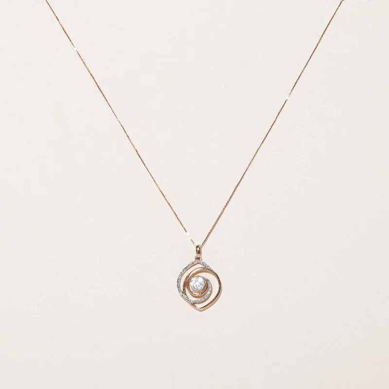 Warm wood necklaces-Diamond Pendant & Necklace | 0.37ctw | 18" |