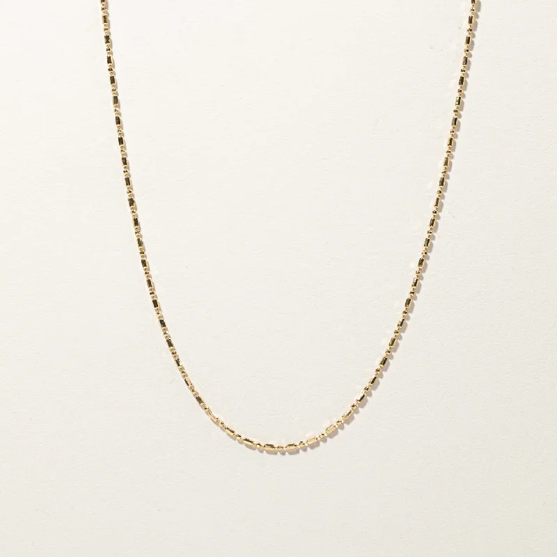 Fine beaded necklaces-Beaded Gold Chain | 18"|