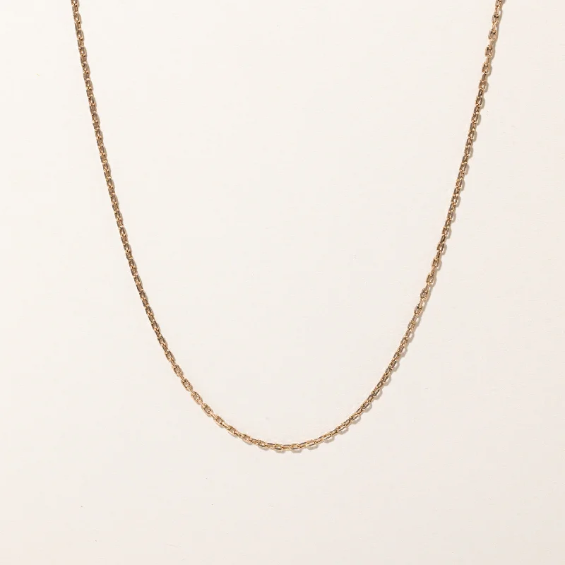 Freshwater pearl necklaces-14k Yellow Gold Oval Cable Chain | 29" |