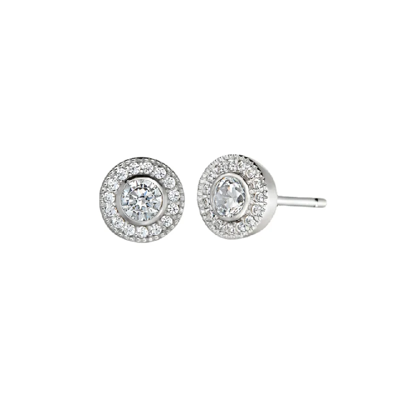 Lunar glow earrings-Birth Gems Diamond Earrings