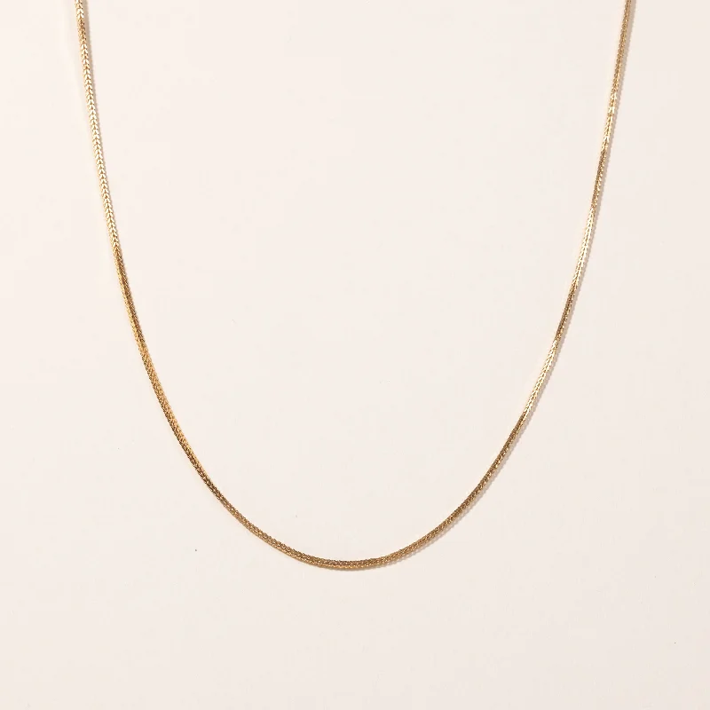 Soft yarn necklaces-10k Yellow Gold Wheat Chain | 20"