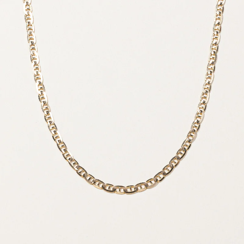 Onyx healing necklaces-14k Yellow Gold Anchor Chain | 20"