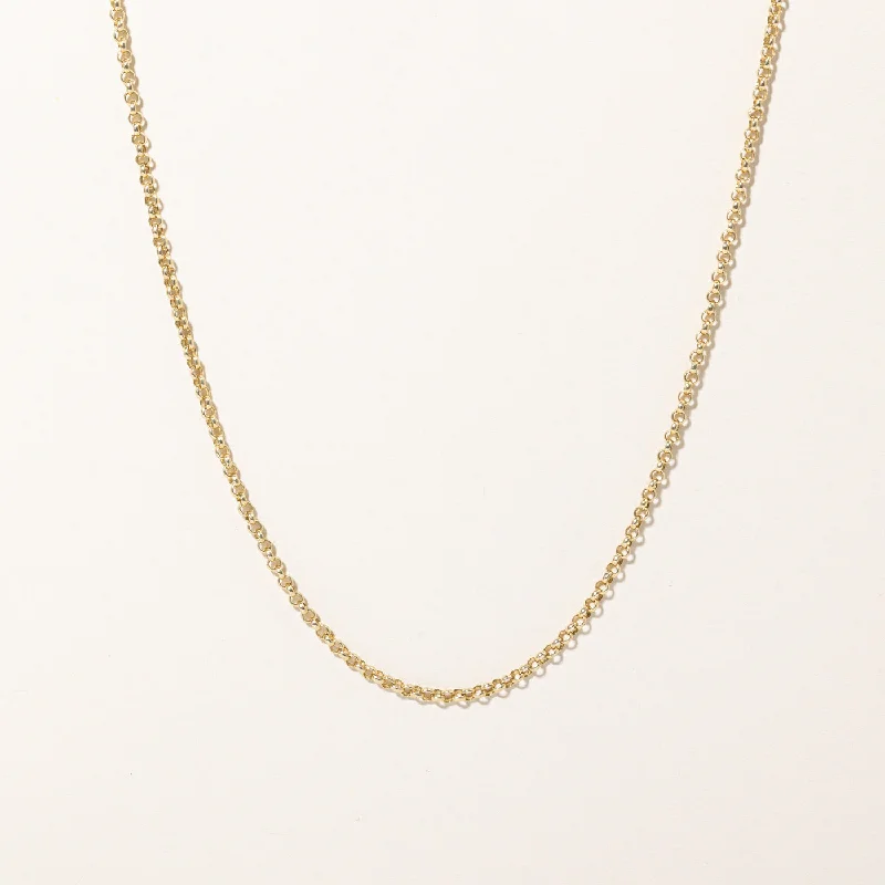 Morganite necklaces-14k Yellow Gold Rolo Chain | 20" |