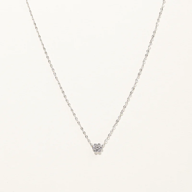 Deer charm necklaces-Cluster Diamond Rolo Link Chain | 0.07ctw | 16"|