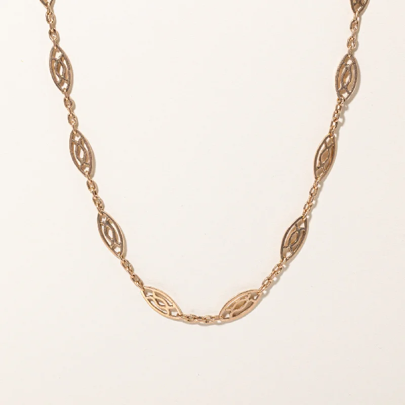 Onyx healing necklaces-17k Rose Gold Filigree Chain | 16" |