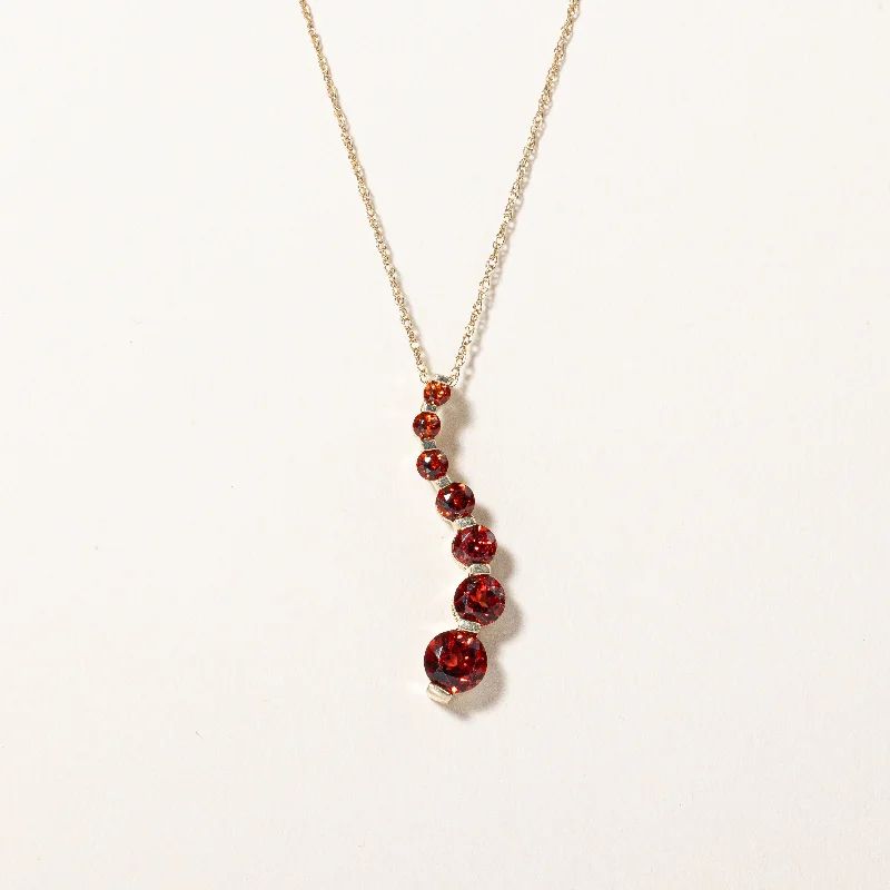 Broad weave necklaces-Garnet Pendant Necklace | 1.50ctw | 20" |