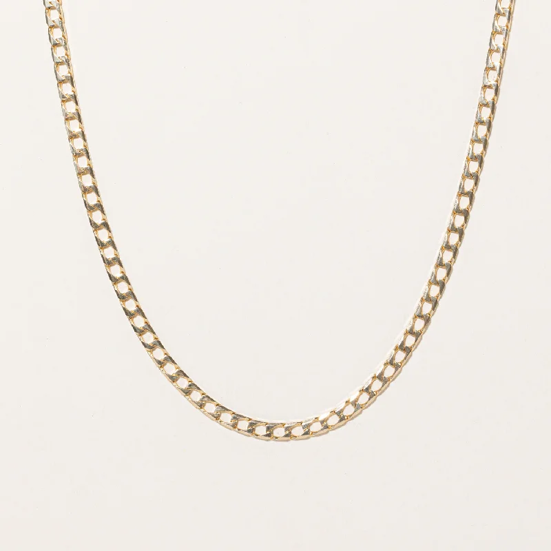 Lily motif necklaces-10k Yellow Gold Curb Link Chain | 25" |