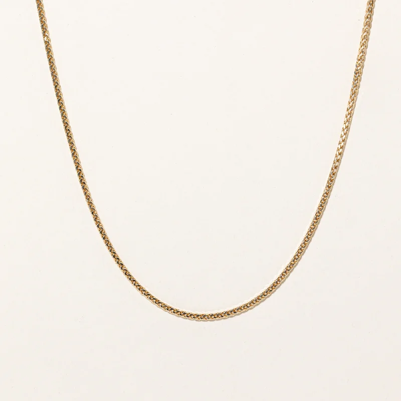 Antique bronze necklaces-18k Yellow Gold Wheat Chain | 22" |