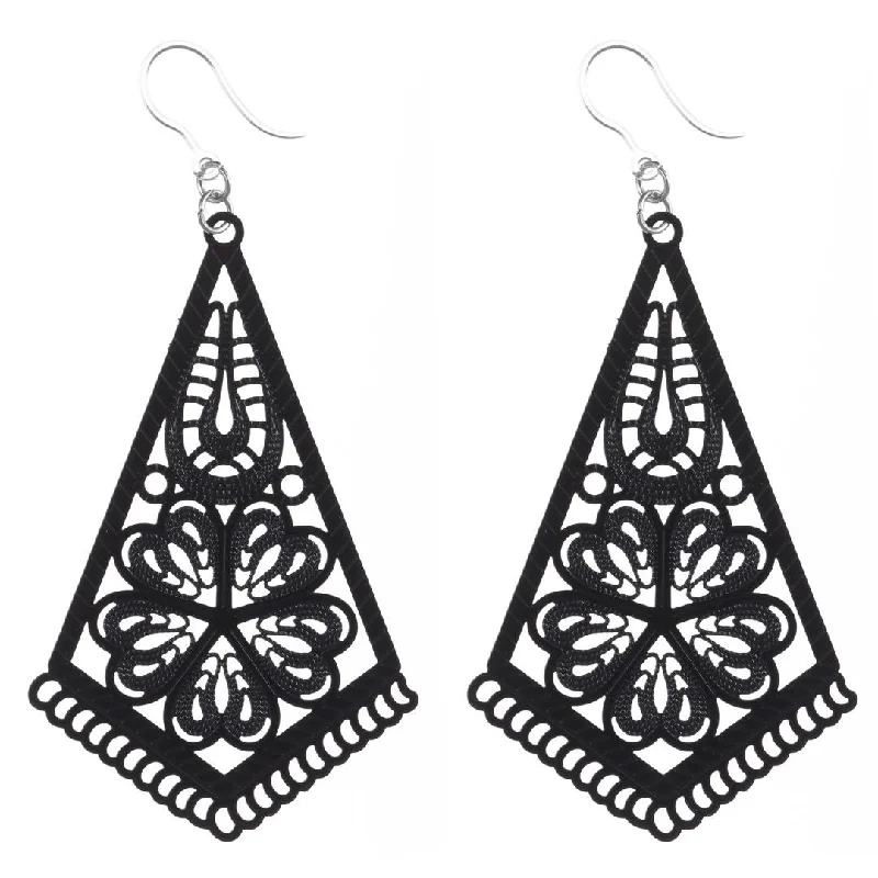 Table Runner Dangles Hypoallergenic Earrings for Sensitive Ears Made with Plastic Posts