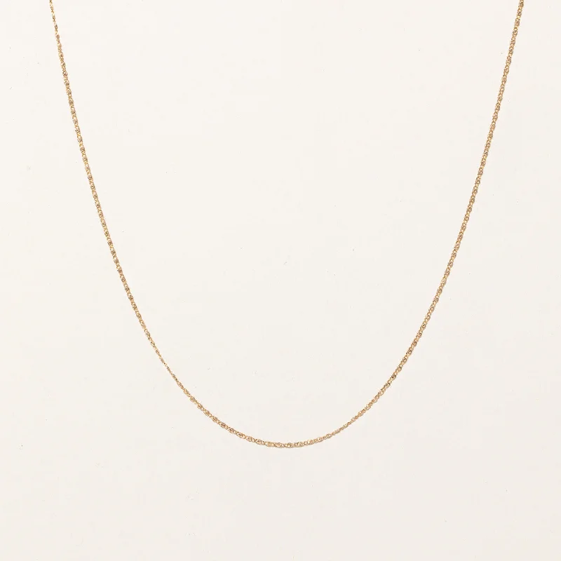 Woven link necklaces-10k Yellow Gold Scroll Chain | 18" |