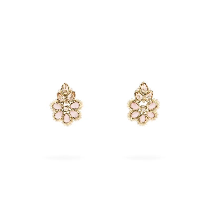 Thick hoop earrings-Rupi Small Earrings in Pearl and Light Pink