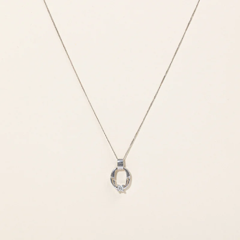 Bead-twisted necklaces-Diamond Pendant & Necklace | 0.18ct | 18" |