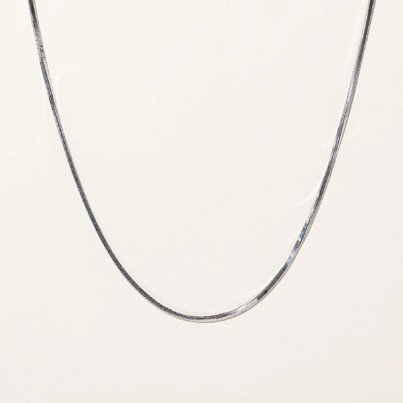 Aged medallion necklaces-14k White Gold Snake Chain | 16" |