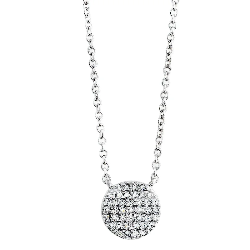 Stellar charm necklaces-Disc Diamond Necklace 1/3Ctw