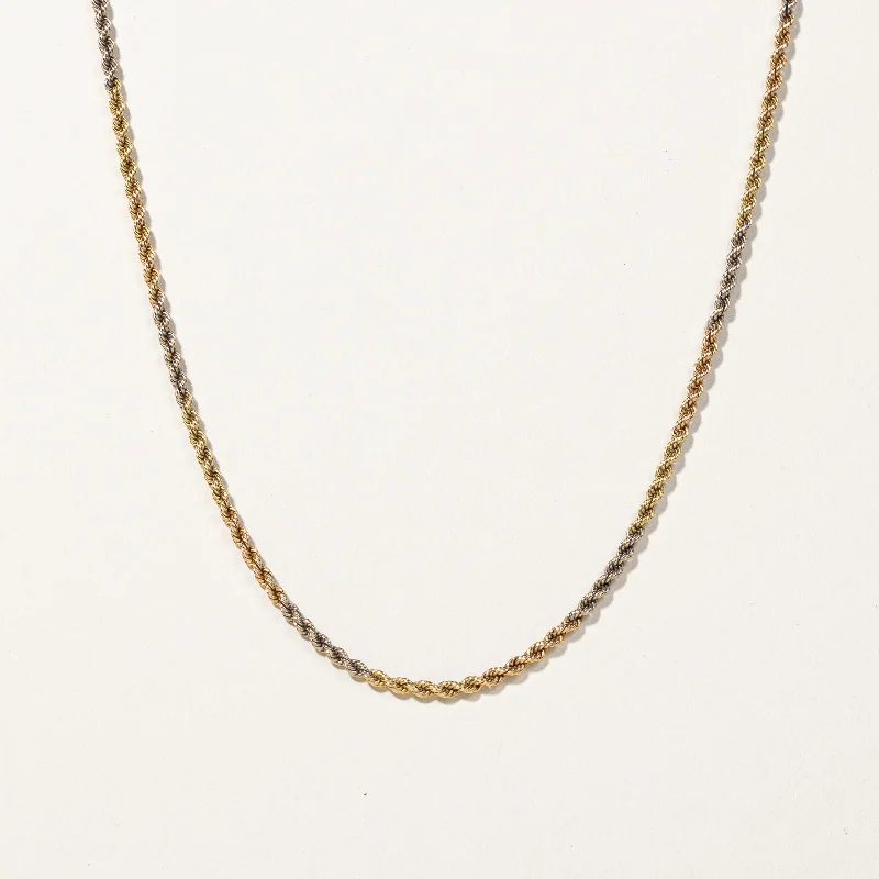 Stellar charm necklaces-18k Yellow Gold Rope Chain | 22"