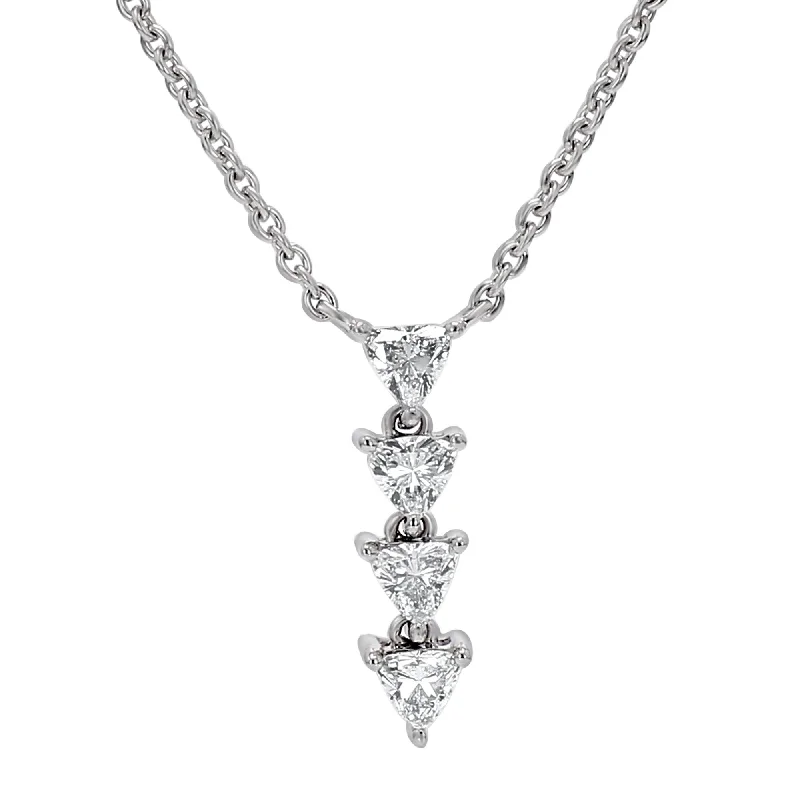 Petal motif necklaces-Robin Trillion Necklace - 1/2 Ct. T.W.