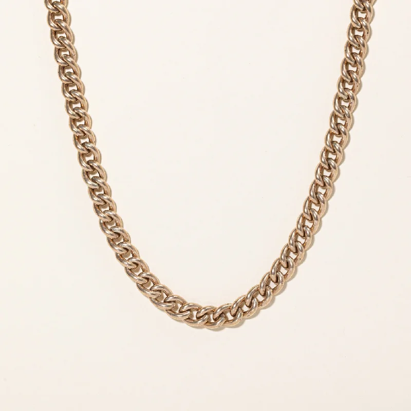 Oval charm necklaces-9k Two Tone Gold Toggle Clasp Necklace | 17" |