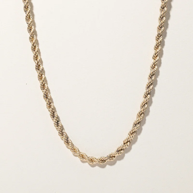 Vivid stone necklaces-Gold Rope Chain | 22"|