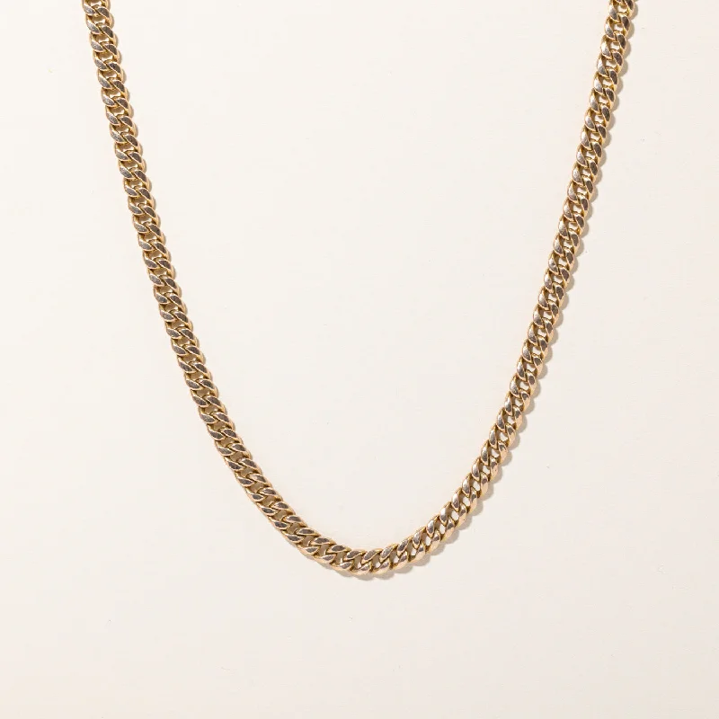 Swirl pattern necklaces-10k Yellow Gold Cuban Link Chain | 25" |