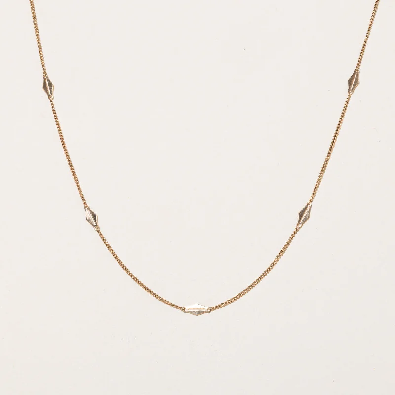 Raised disc necklaces-10k Yellow Gold Necklace | 20" |