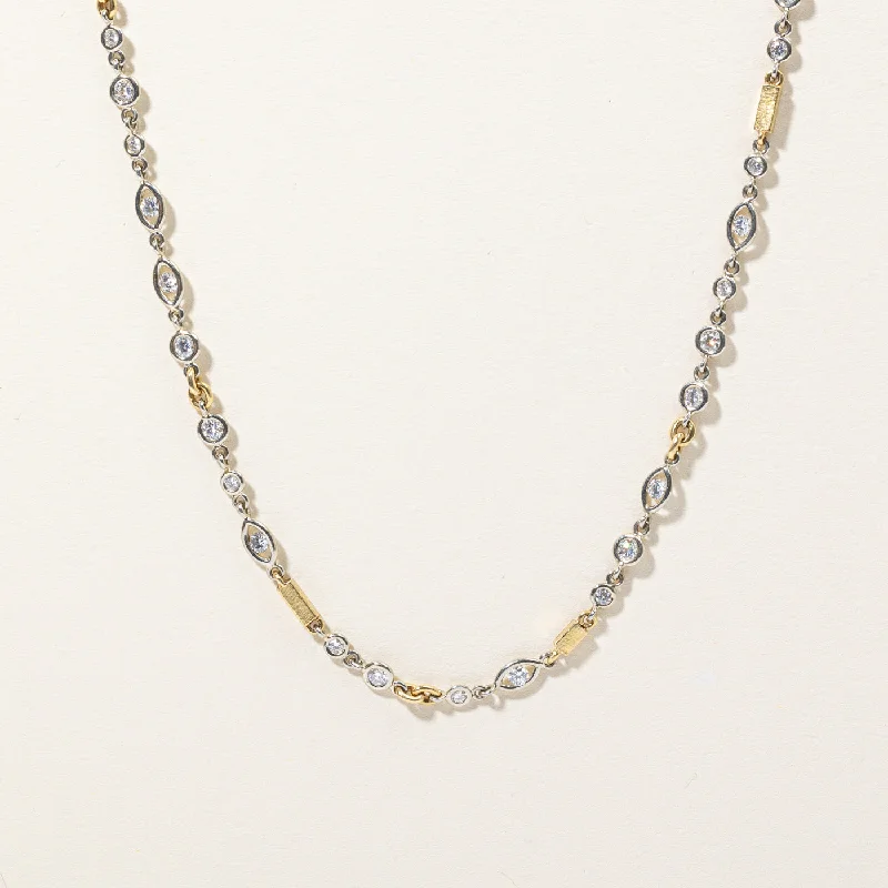 Flexible thread necklaces-Diamond Link Necklace | 2.11ctw | 14" |