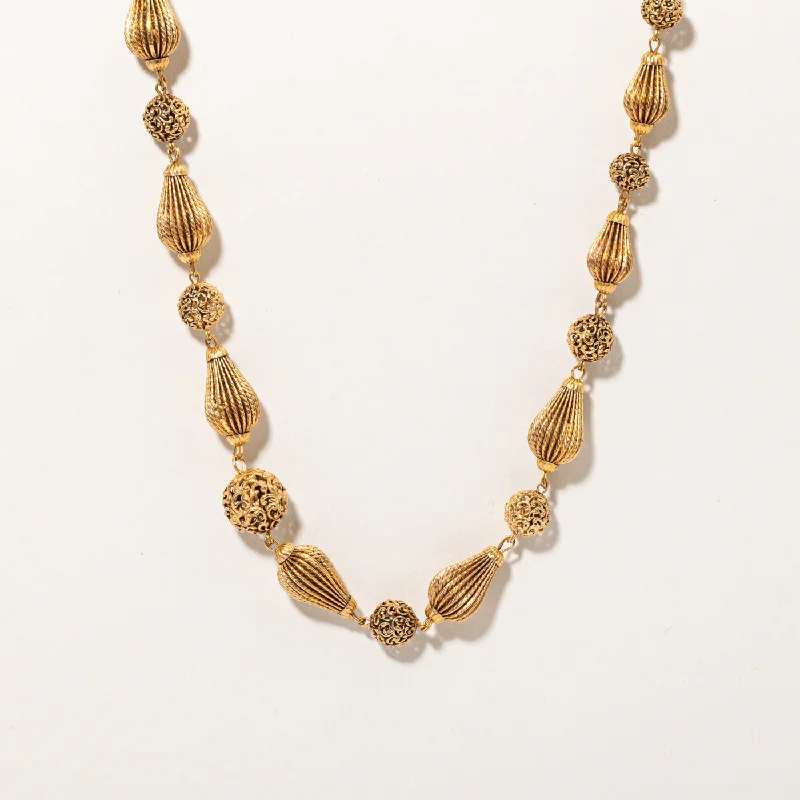 Broad weave necklaces-22k Yellow Gold Necklace | 24" |