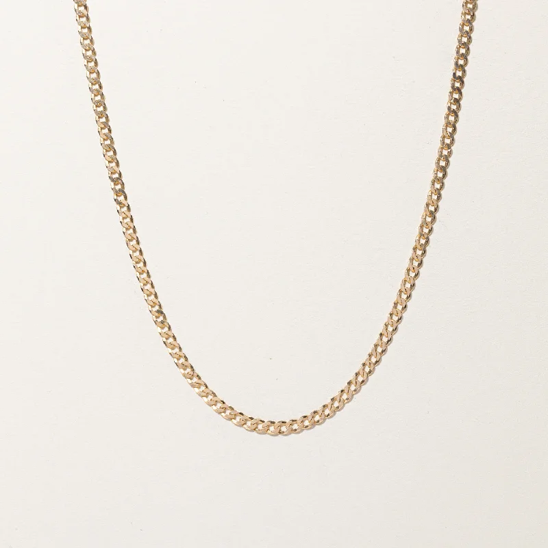 Lapis drop necklaces-Curb Link Chain | 24"|