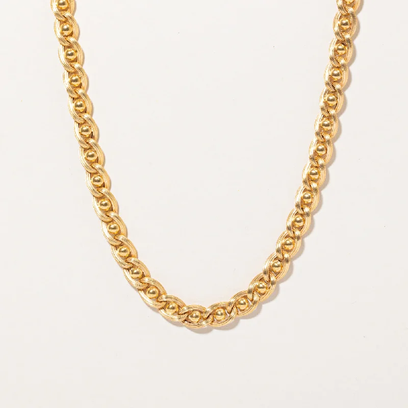 Oval charm necklaces-18k Yellow Gold Necklace | 16" |