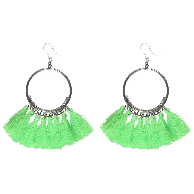 Lime Green (Silver Hoop)