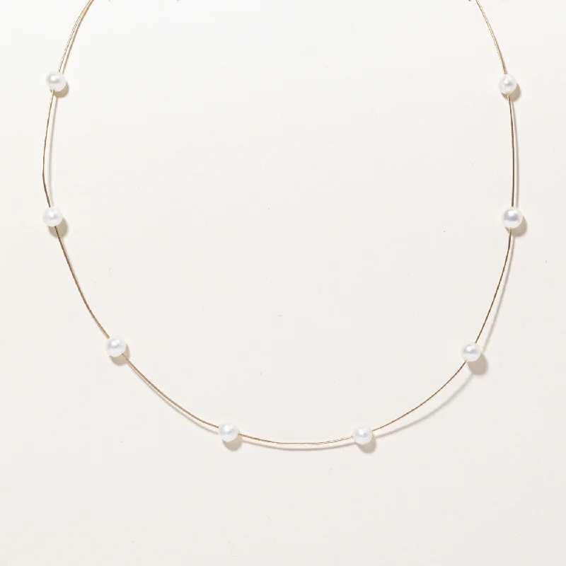 Smooth gem necklaces-Pearl Choker | 16" |