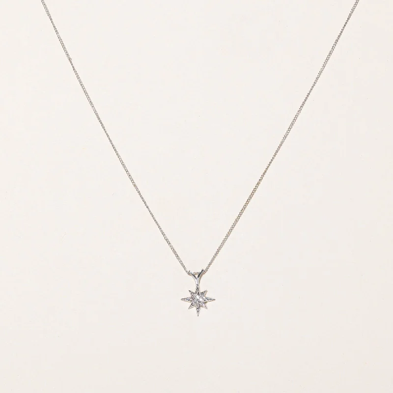 Guardian eye necklaces-Diamond Star Necklace | 0.07ctw | 16" |