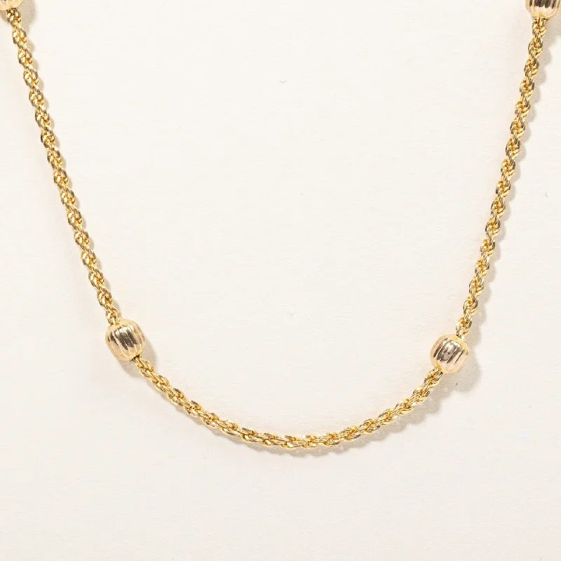 Bow knot necklaces-14k Yellow Gold Satellite Bead Chain | 30" |