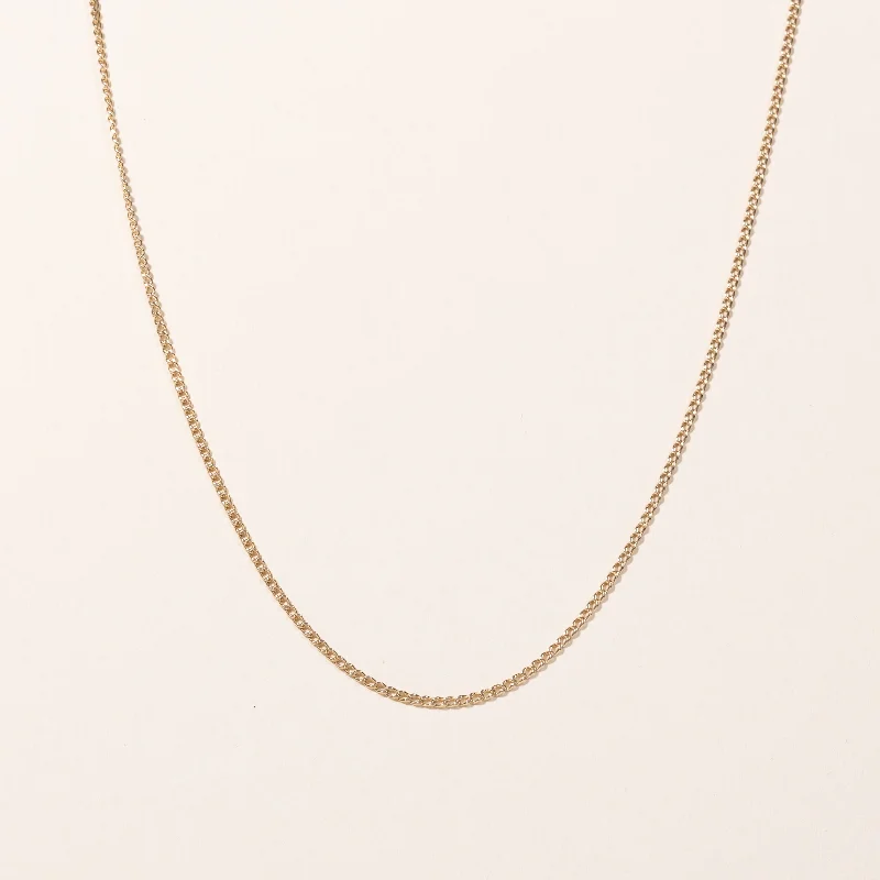 Old style necklaces-10k Yellow Gold Curb Link Chain | 24"