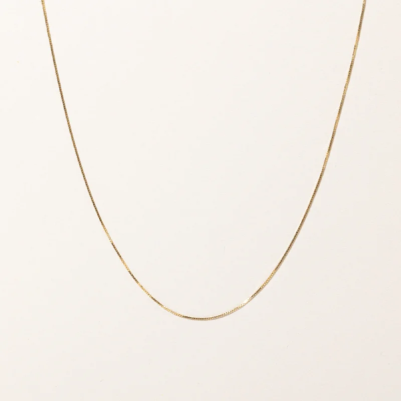 Guardian eye necklaces-9k Yellow Gold Box Link Chain | 18" |