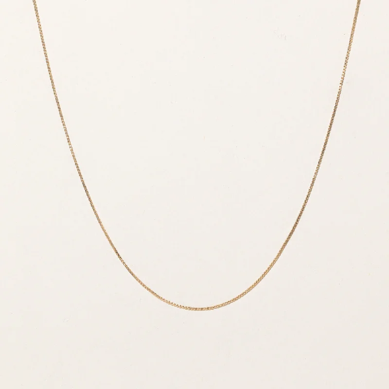 Floating stone necklaces-10k Yellow Gold Box Link Chain | 24" |