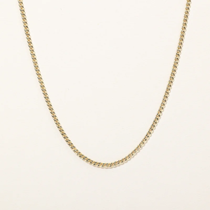 Silk cord necklaces-10k Yellow Gold Curb Link Chain | 24" |