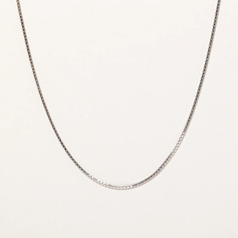 Flexible thread necklaces-14k White Gold Box Link Chain | 24" |