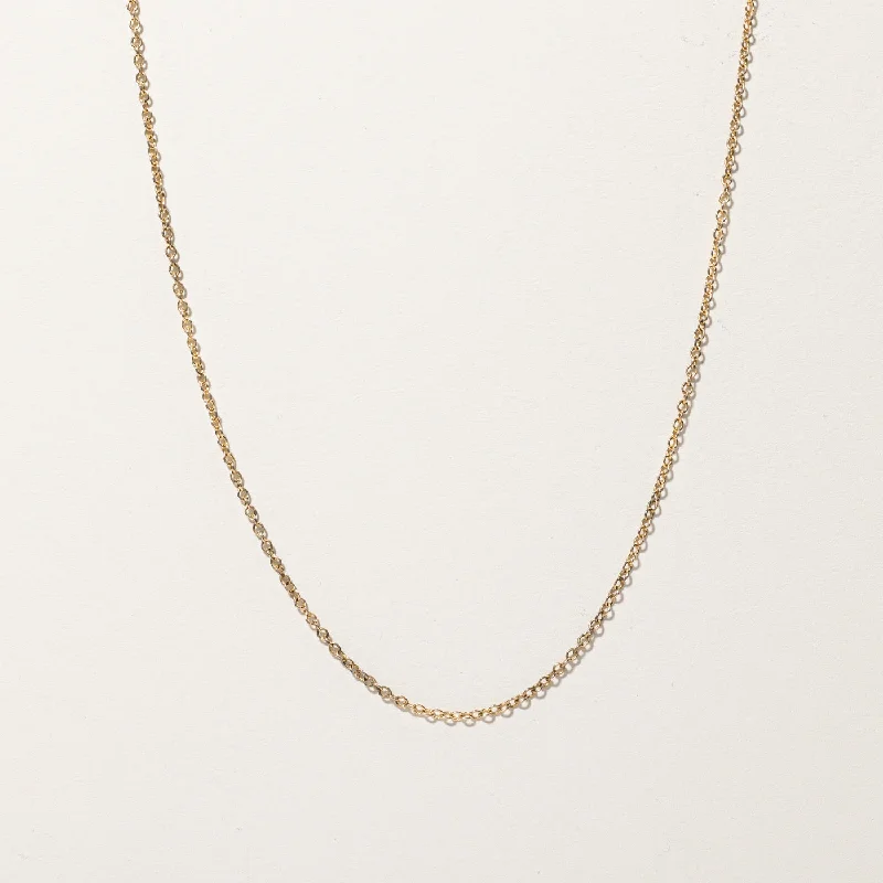 Clear-line necklaces-Gold Rolo Link Chain | 18"|