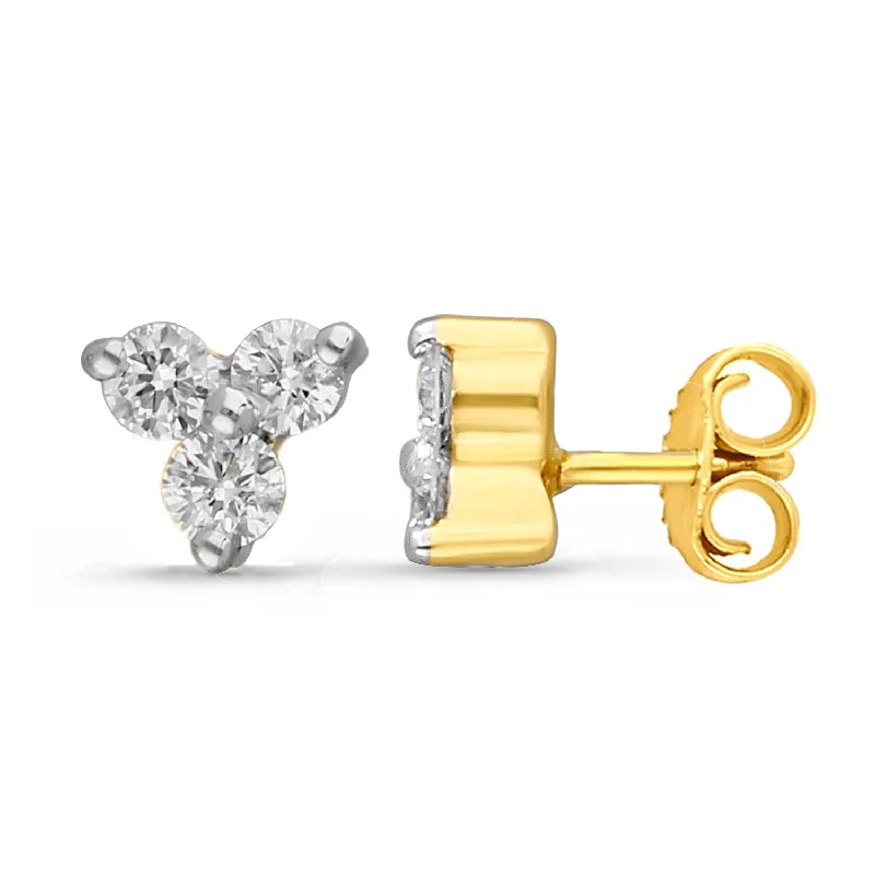 Thick tier earrings-Kallati 1/4ctw Lab Grown Diamond Stud Earrings