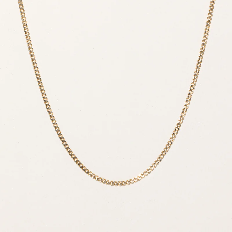 Tribal coin necklaces-10k Yellow Gold Curb Link Chain | 23" |