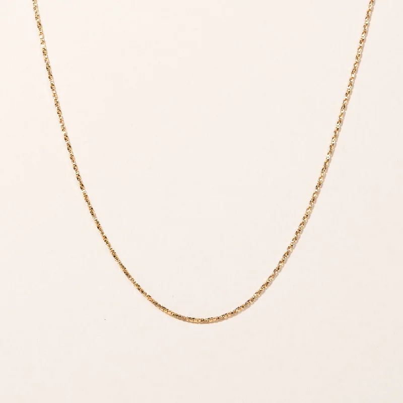 Fine enamel necklaces-18k Yellow Gold Box Link Chain | 16"