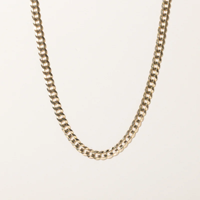 Antique bronze necklaces-10k Yellow Gold Curb Link Chain | 24" |