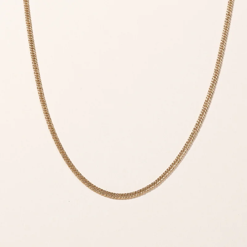 Tiny charm necklaces-10k Yellow Gold Curb Link Chain | 25"