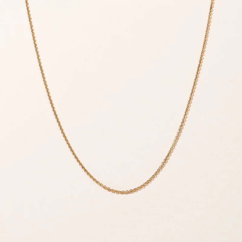 Chic art necklaces-14k Yellow Gold Rolo Chain | 16"