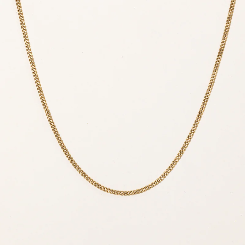 Lily motif necklaces-Gold Curb Link Chain | 24" |