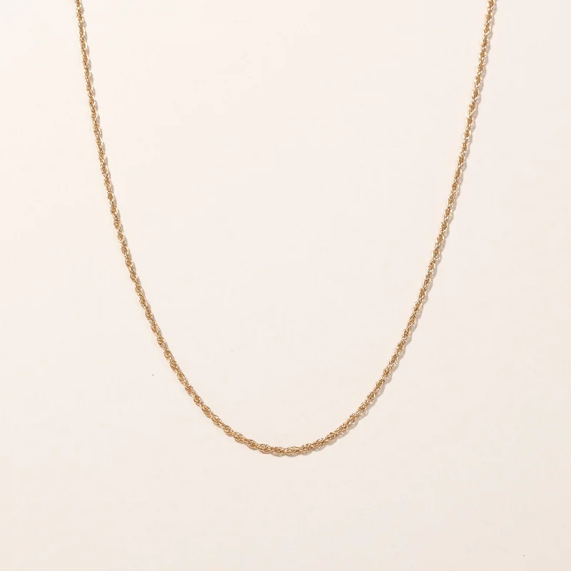 Victorian style necklaces-14k Yellow Gold Rope Chain | 22"