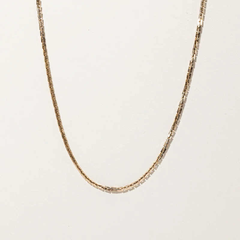 Cord weave necklaces-Rectangle Link Chain | 24"|