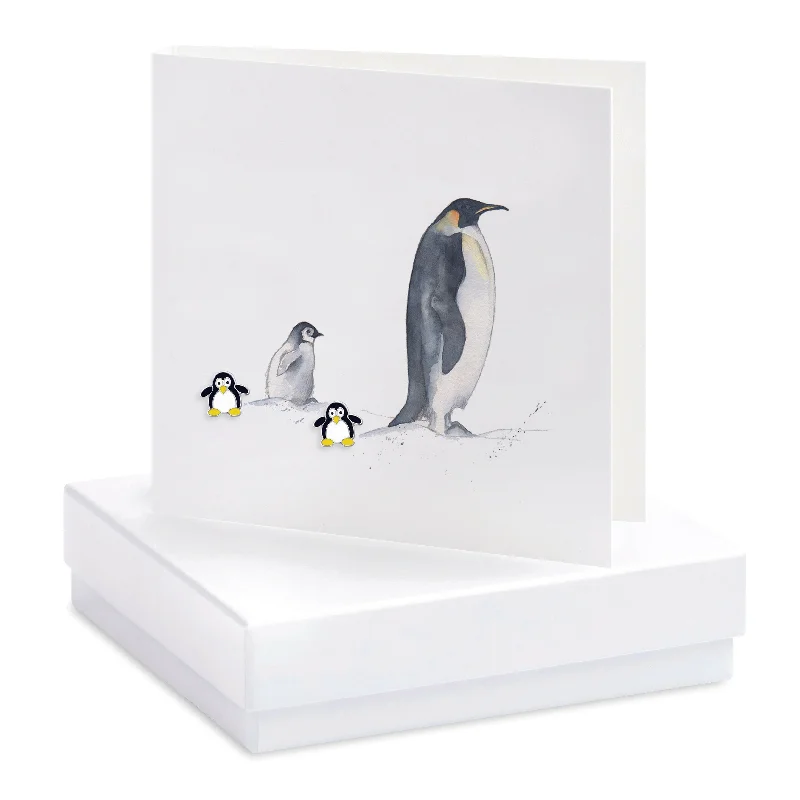 Penguin Sterling Silver Stud Earrings - Chic and Playful Accessories for Any Outfit