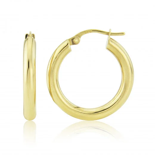 Rover weave earrings-9ct Yellow Gold Small Hoop Earrings