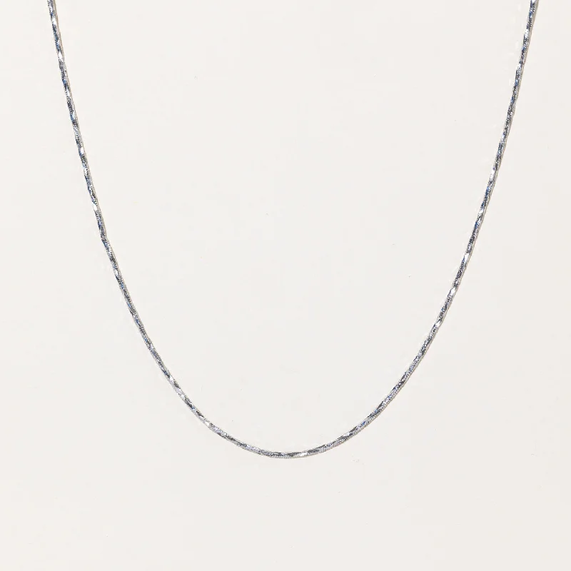 Family birthstone necklaces-18k White Gold Chain | 18" |